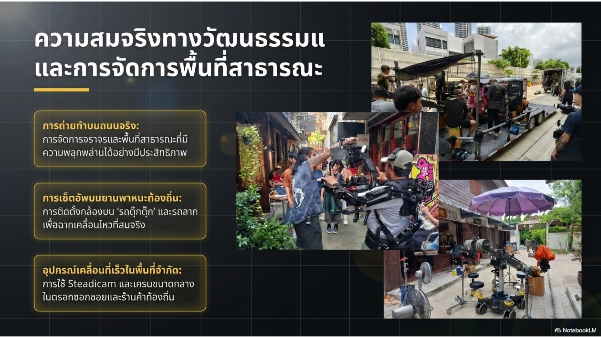 Public space management and street filming